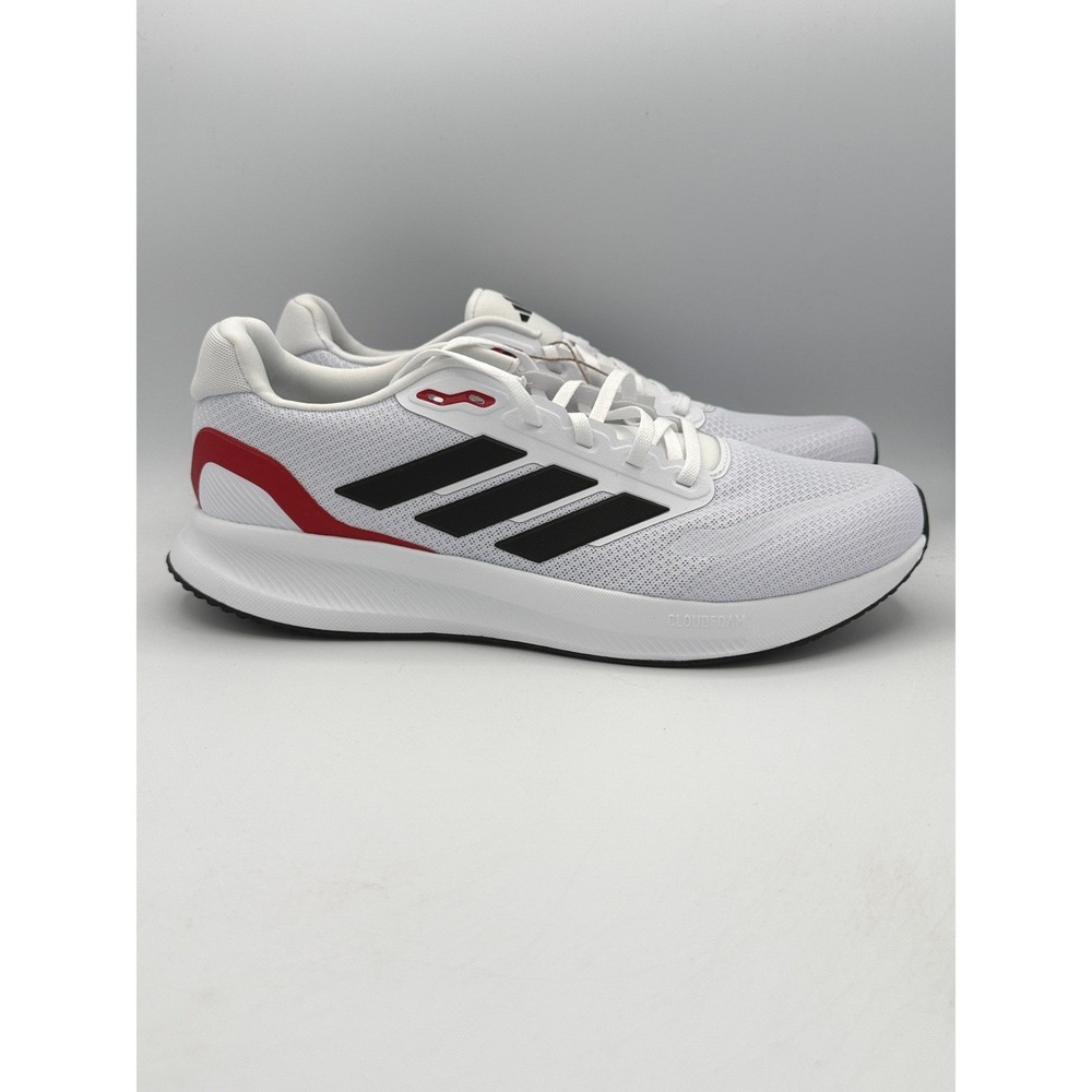 Adidas Runfalcon 5 Shoes Mens 10 White Black Red Running IE8818